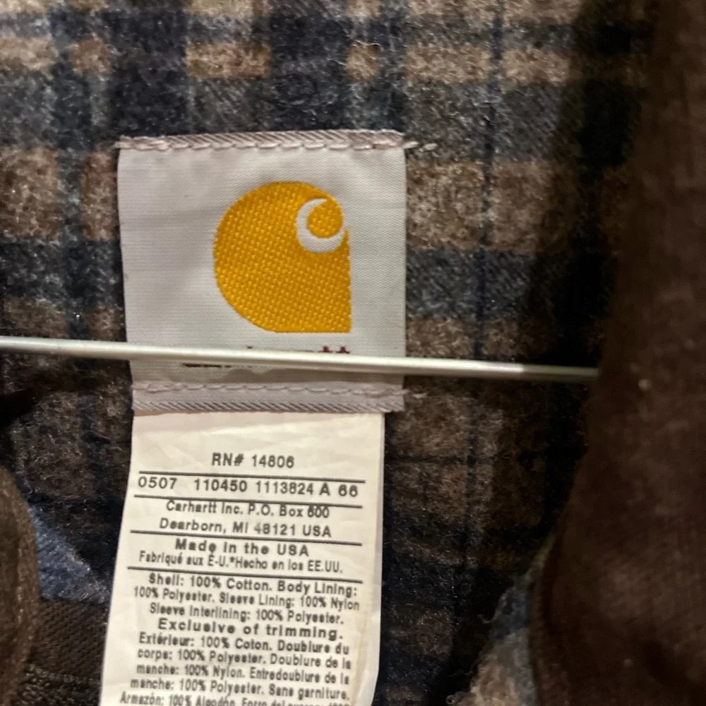 Carhartt Men's Dark Brown J200 DKB Detroit Blanket Jacket - Picture 6 of 9